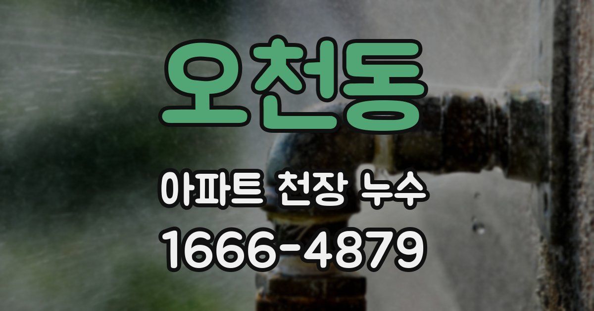 오천동 아파트 천장 누수