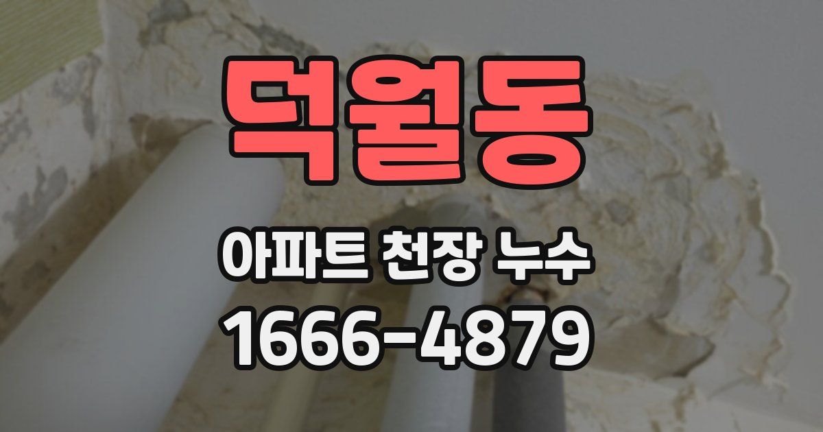 덕월동 아파트 천장 누수
