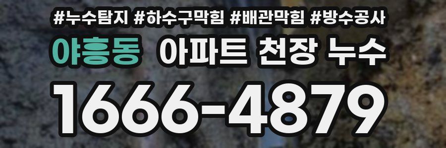 야흥동 아파트 천장 누수