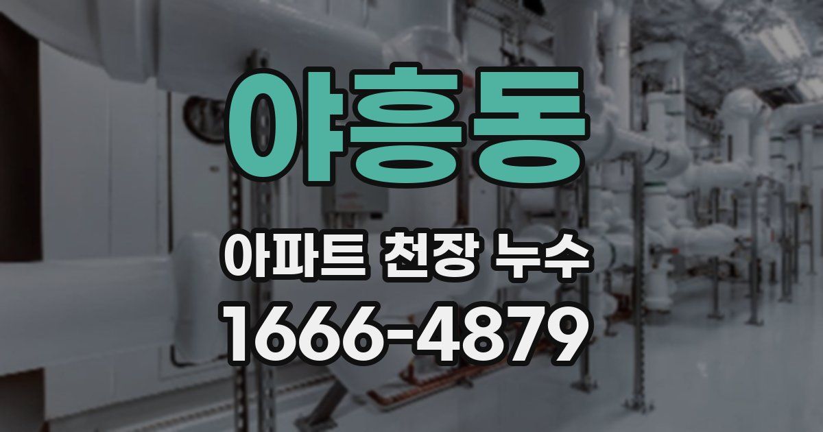 야흥동 아파트 천장 누수