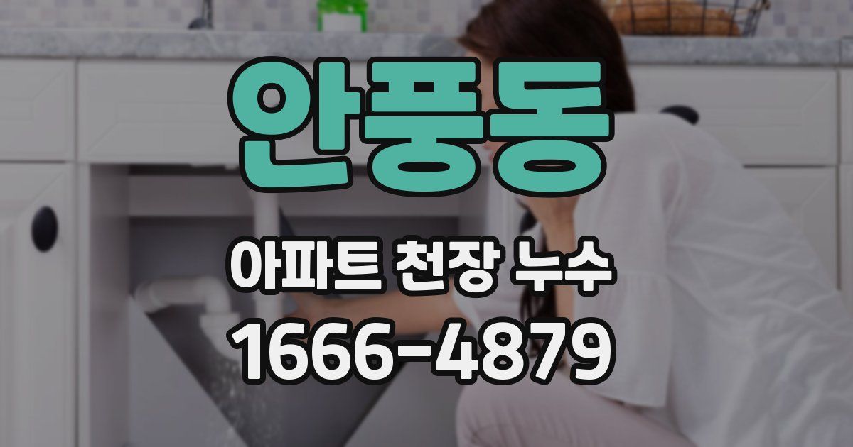 안풍동 아파트 천장 누수