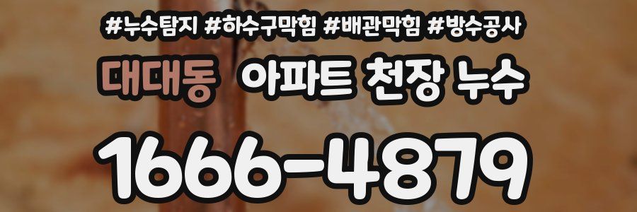 대대동 아파트 천장 누수