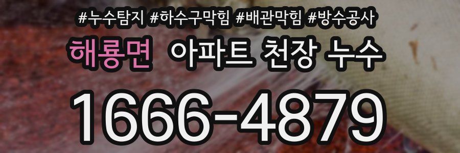 해룡면 아파트 천장 누수