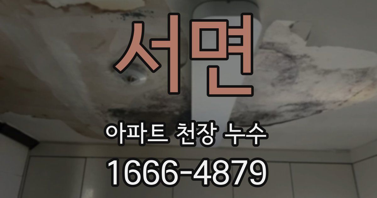 서면 아파트 천장 누수