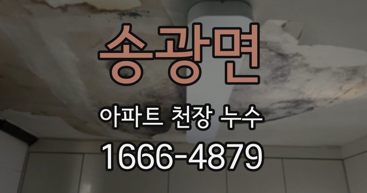 송광면 아파트 천장 누수