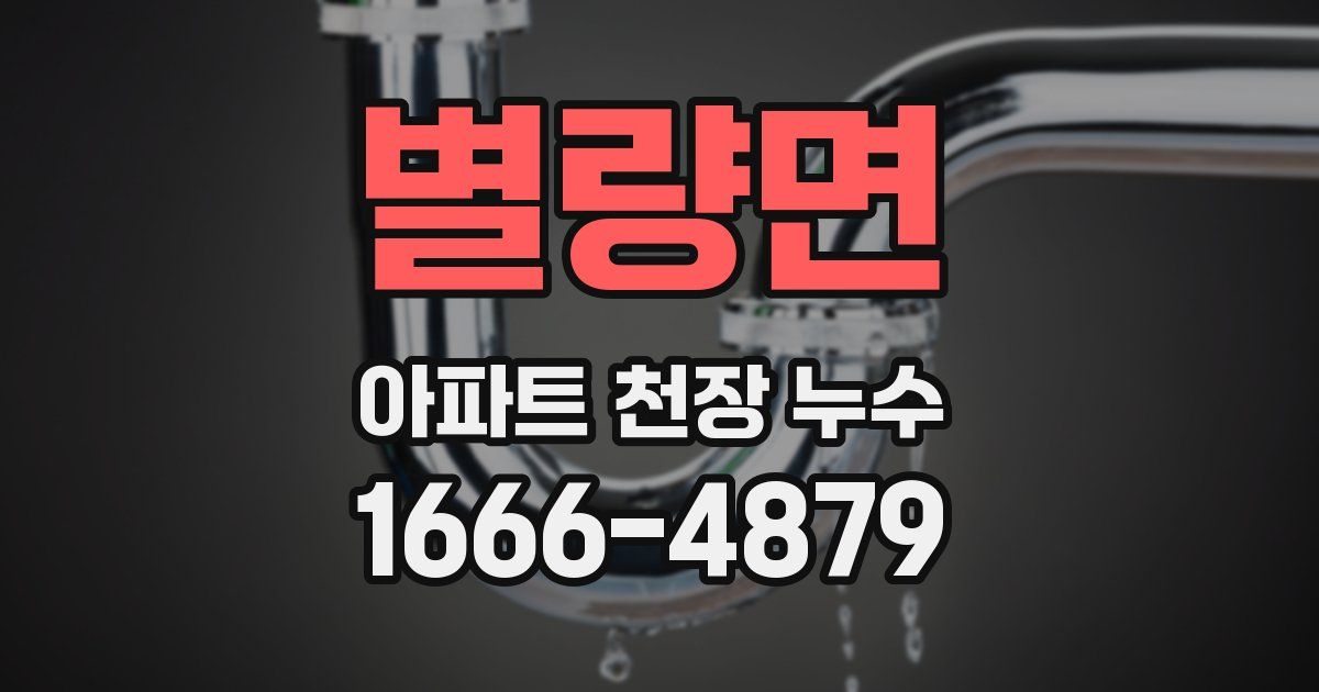 별량면 아파트 천장 누수