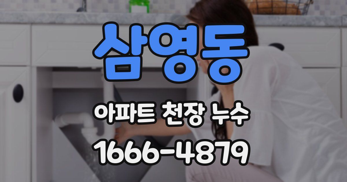 삼영동 아파트 천장 누수