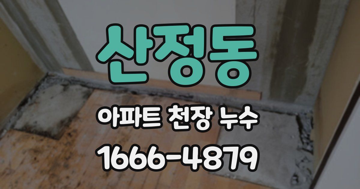 산정동 아파트 천장 누수