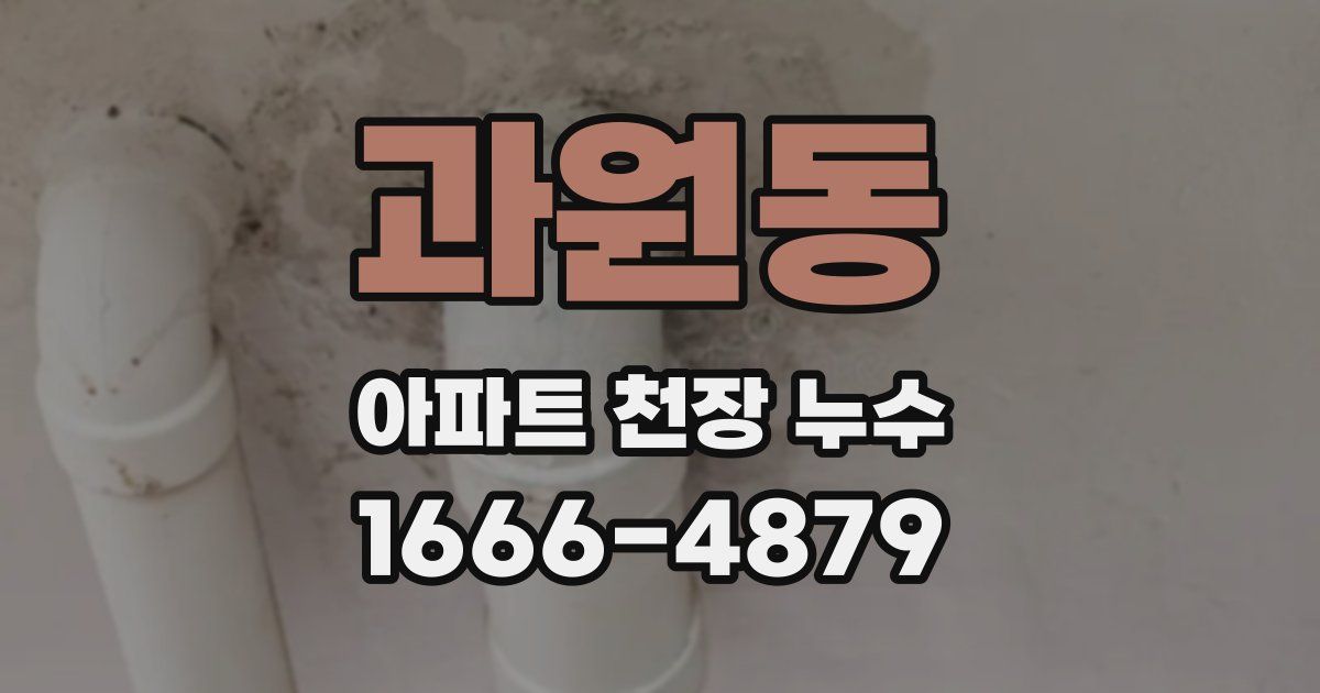 과원동 아파트 천장 누수
