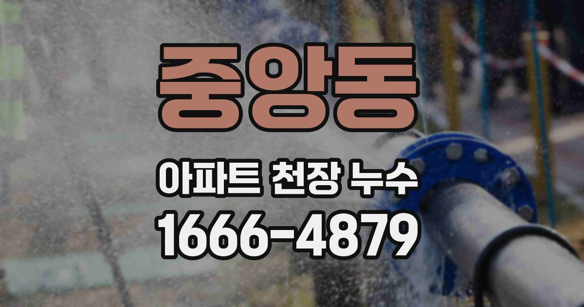 중앙동 아파트 천장 누수