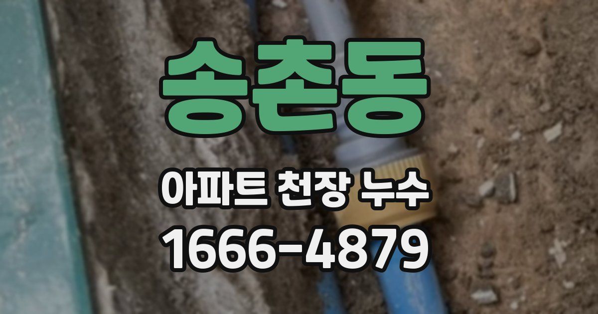 송촌동 아파트 천장 누수