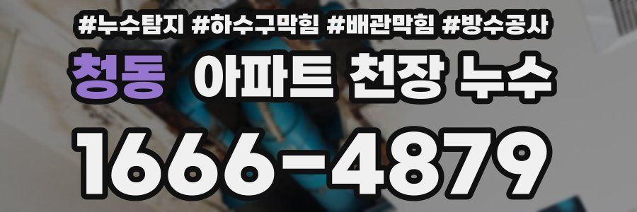 청동 아파트 천장 누수