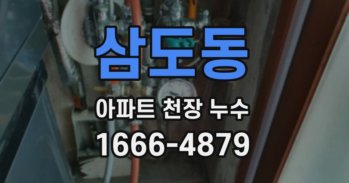 삼도동 아파트 천장 누수
