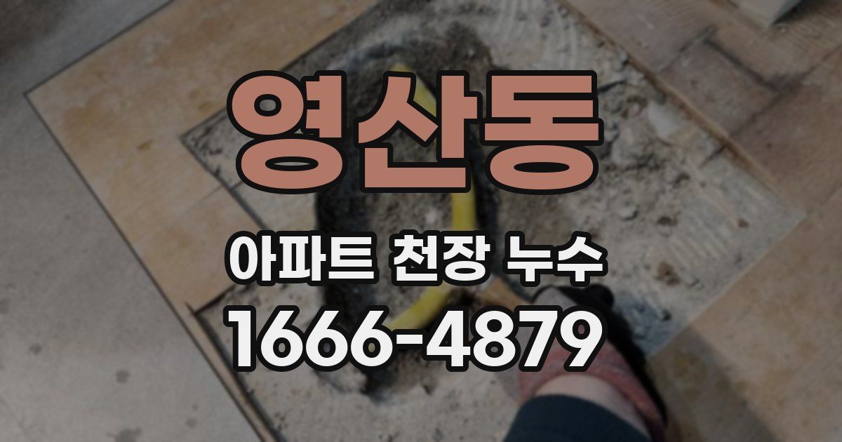 영산동 아파트 천장 누수