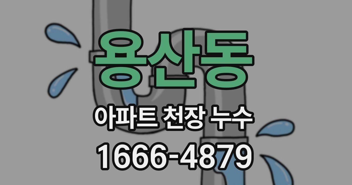 용산동 아파트 천장 누수
