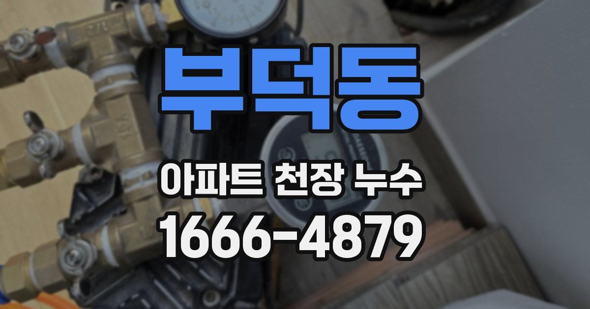 부덕동 아파트 천장 누수