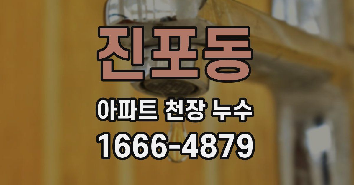 진포동 아파트 천장 누수