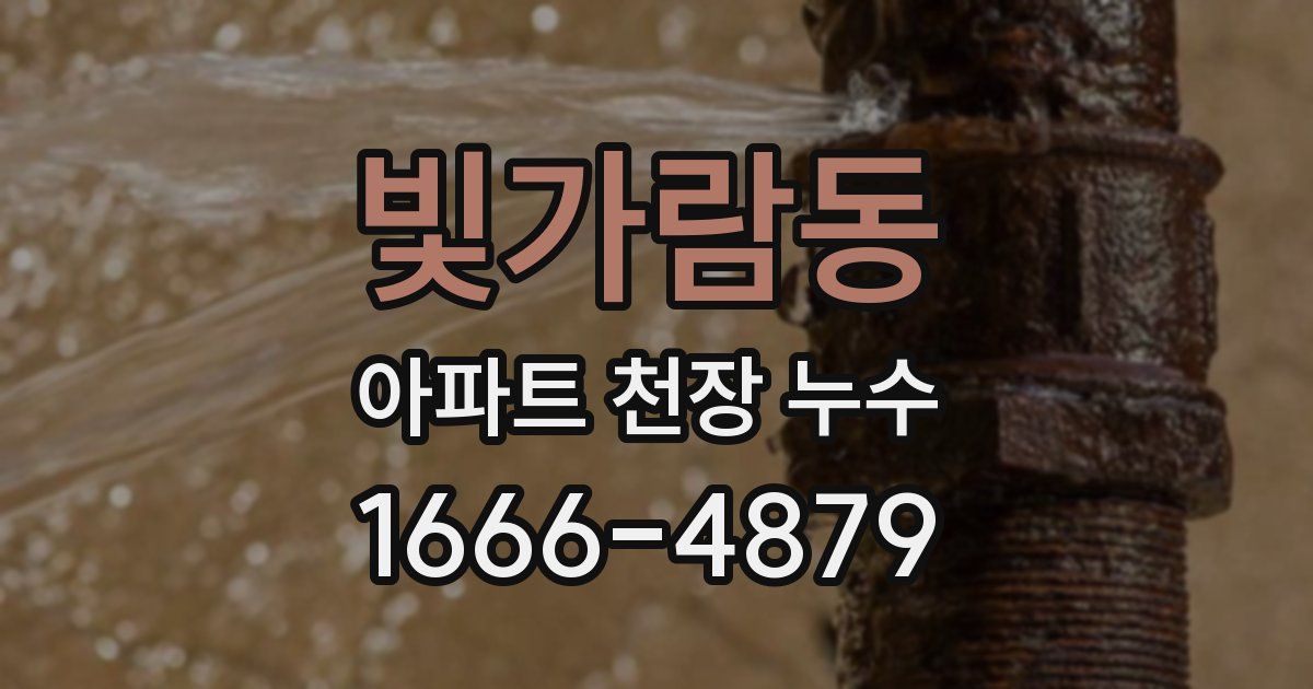 빛가람동 아파트 천장 누수