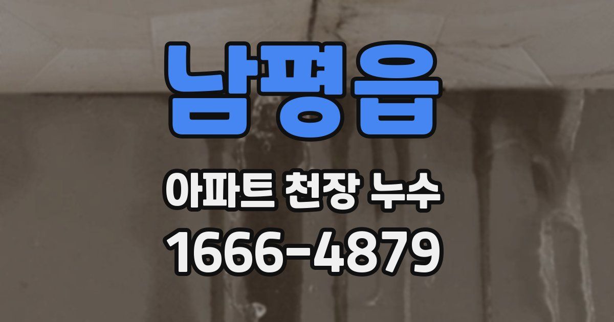 남평읍 아파트 천장 누수