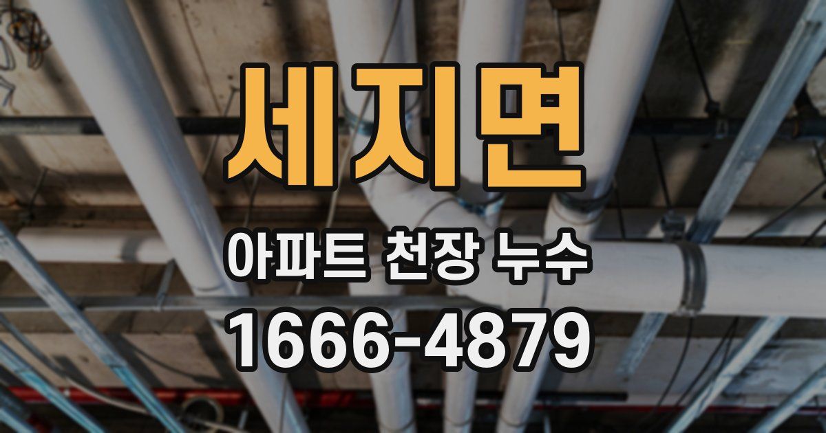 세지면 아파트 천장 누수