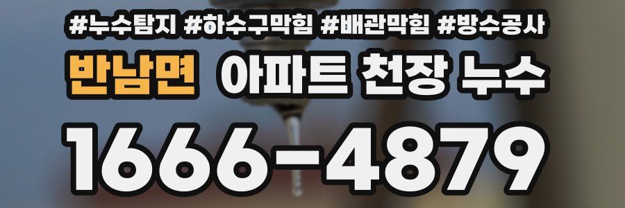 반남면 아파트 천장 누수