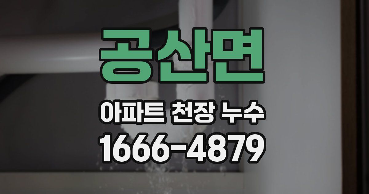 공산면 아파트 천장 누수