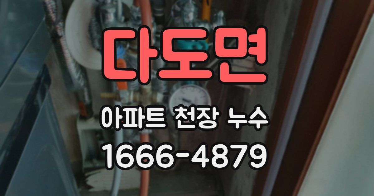 다도면 아파트 천장 누수
