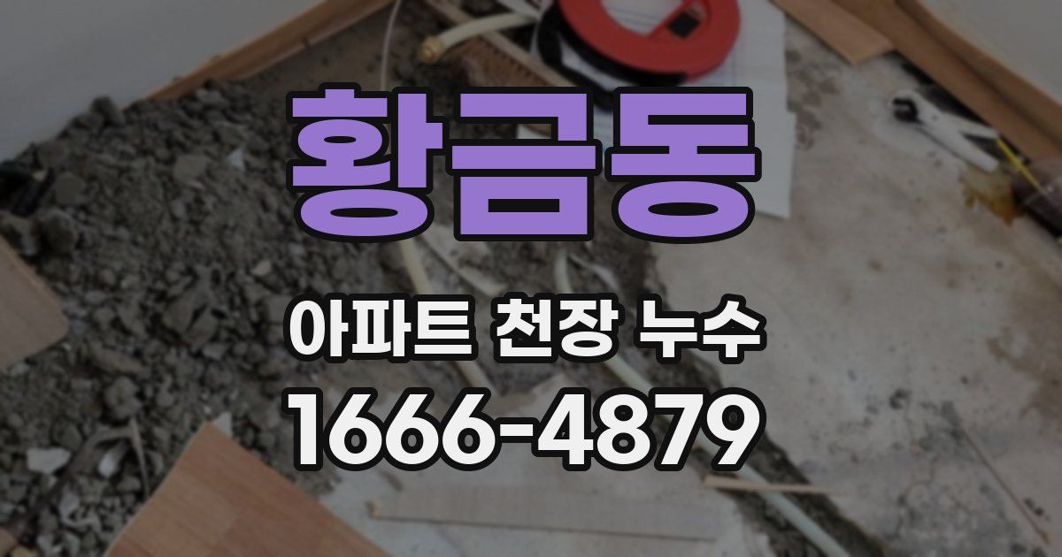 황금동 아파트 천장 누수