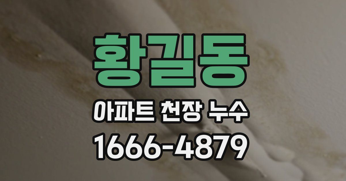 황길동 아파트 천장 누수