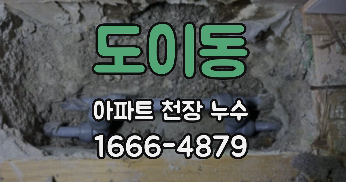 도이동 아파트 천장 누수