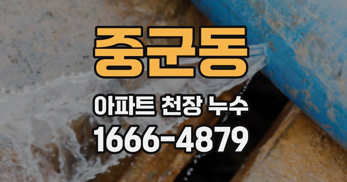 중군동 아파트 천장 누수