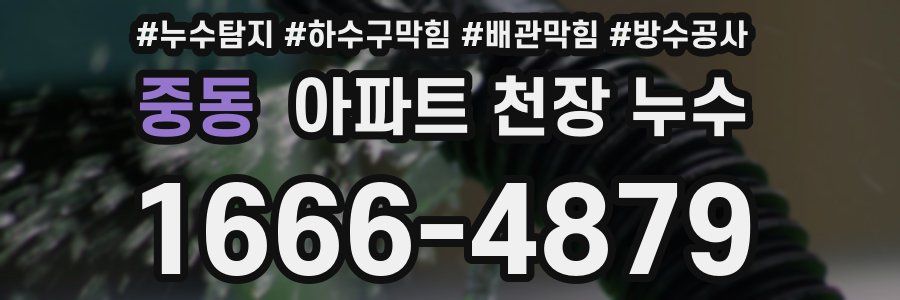 중동 아파트 천장 누수