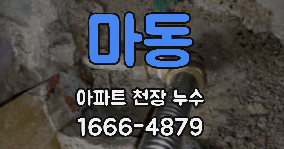 마동 아파트 천장 누수