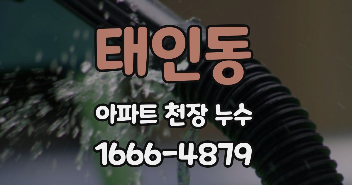 태인동 아파트 천장 누수