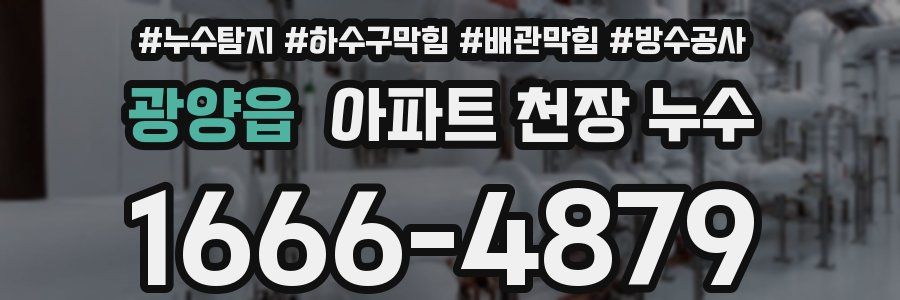 광양읍 아파트 천장 누수