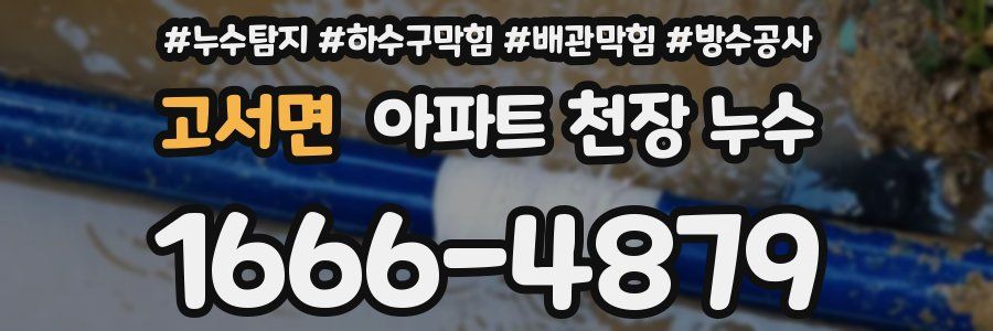 고서면 아파트 천장 누수
