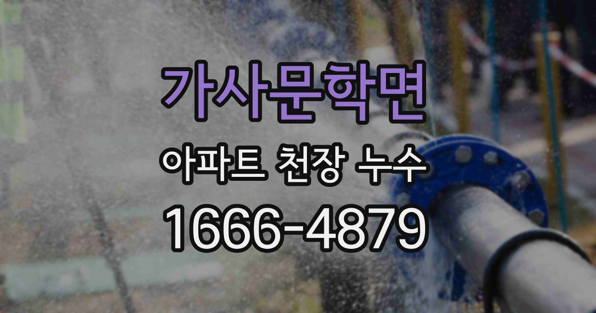 가사문학면 아파트 천장 누수