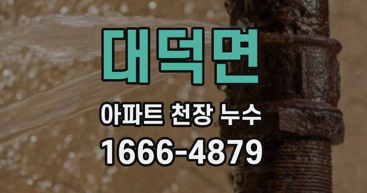 대덕면 아파트 천장 누수
