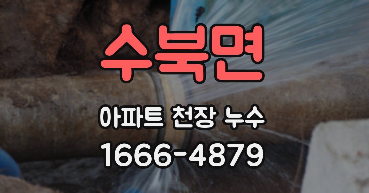 수북면 아파트 천장 누수