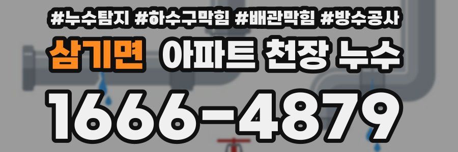삼기면 아파트 천장 누수