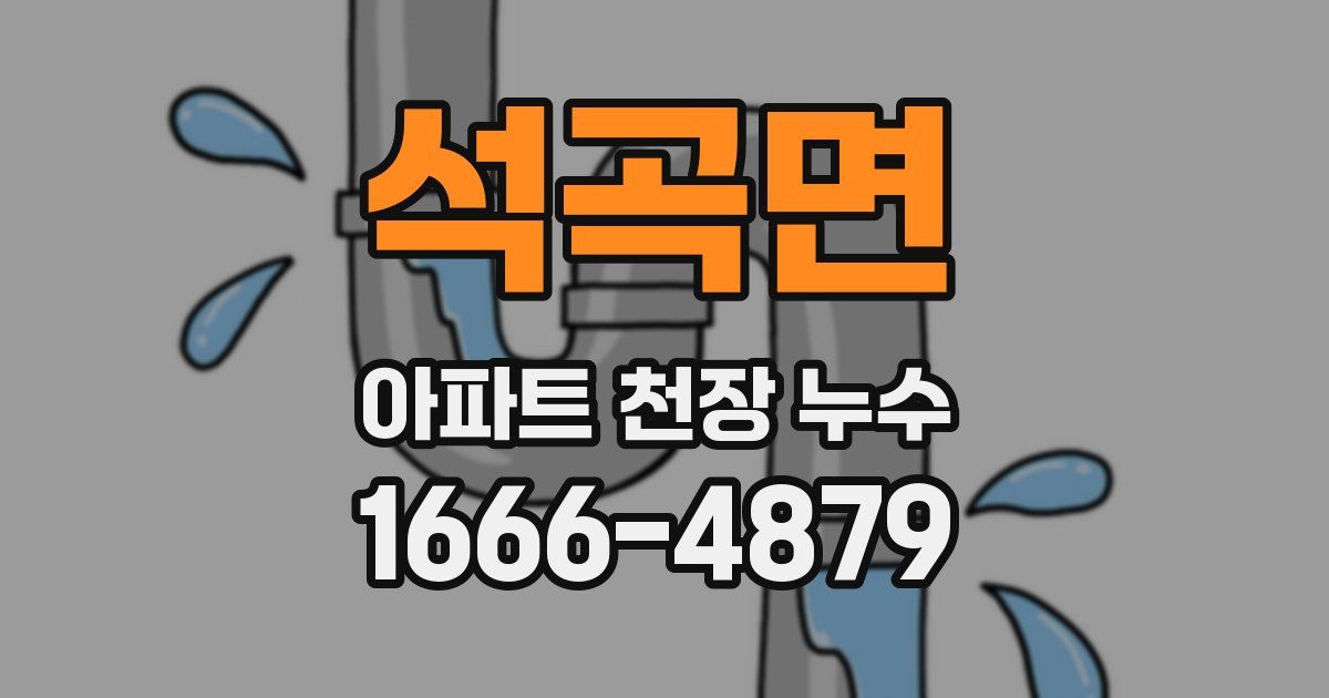 석곡면 아파트 천장 누수