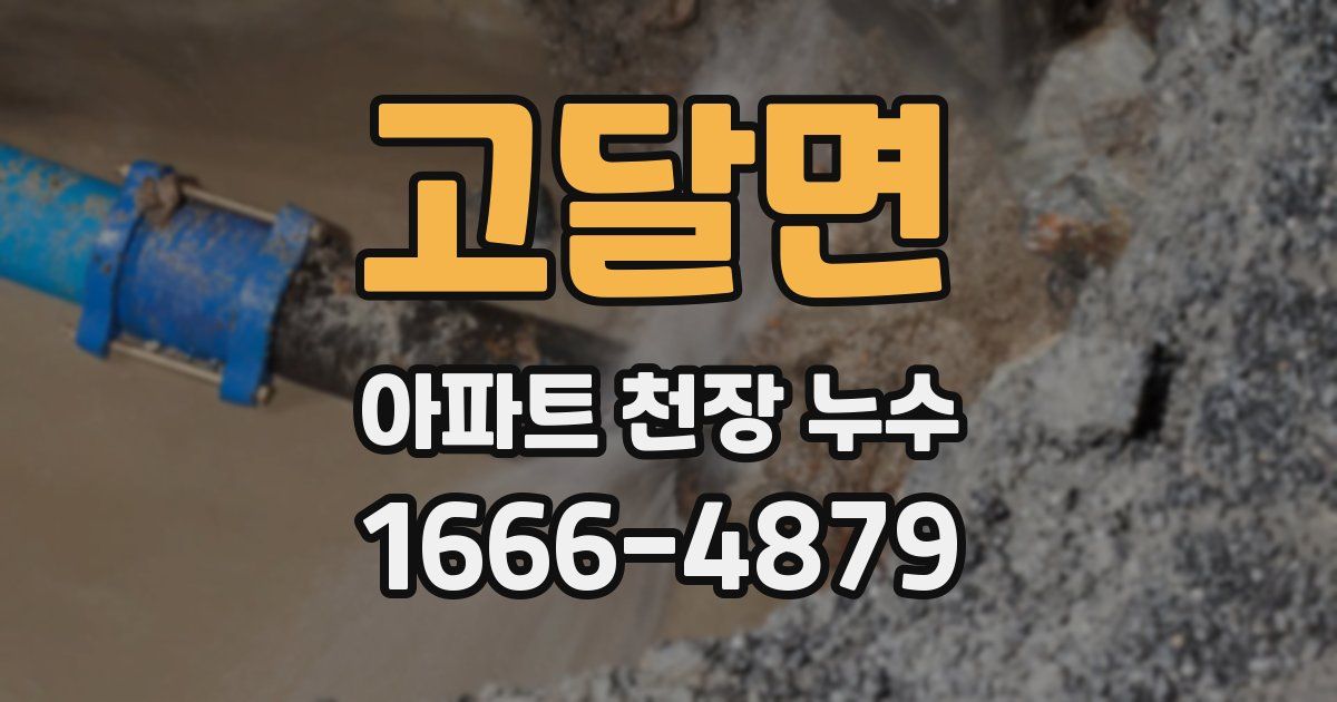 고달면 아파트 천장 누수