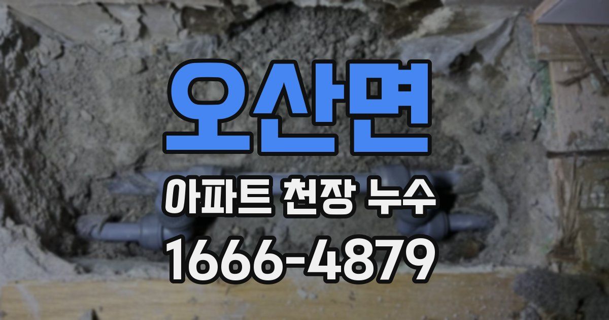 오산면 아파트 천장 누수