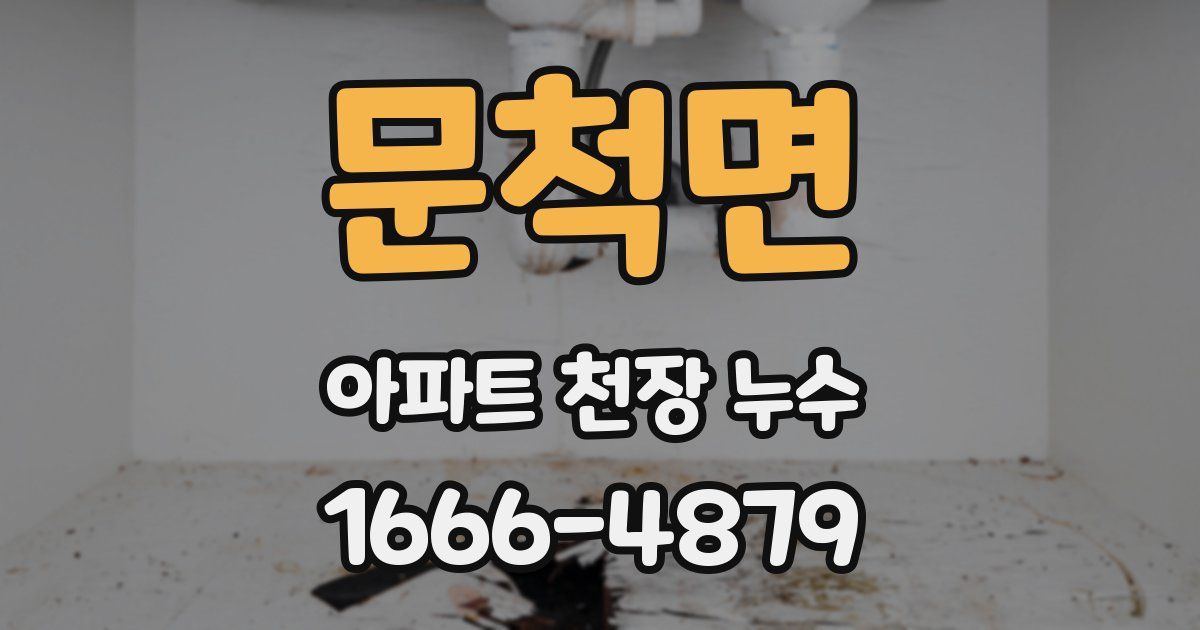 문척면 아파트 천장 누수