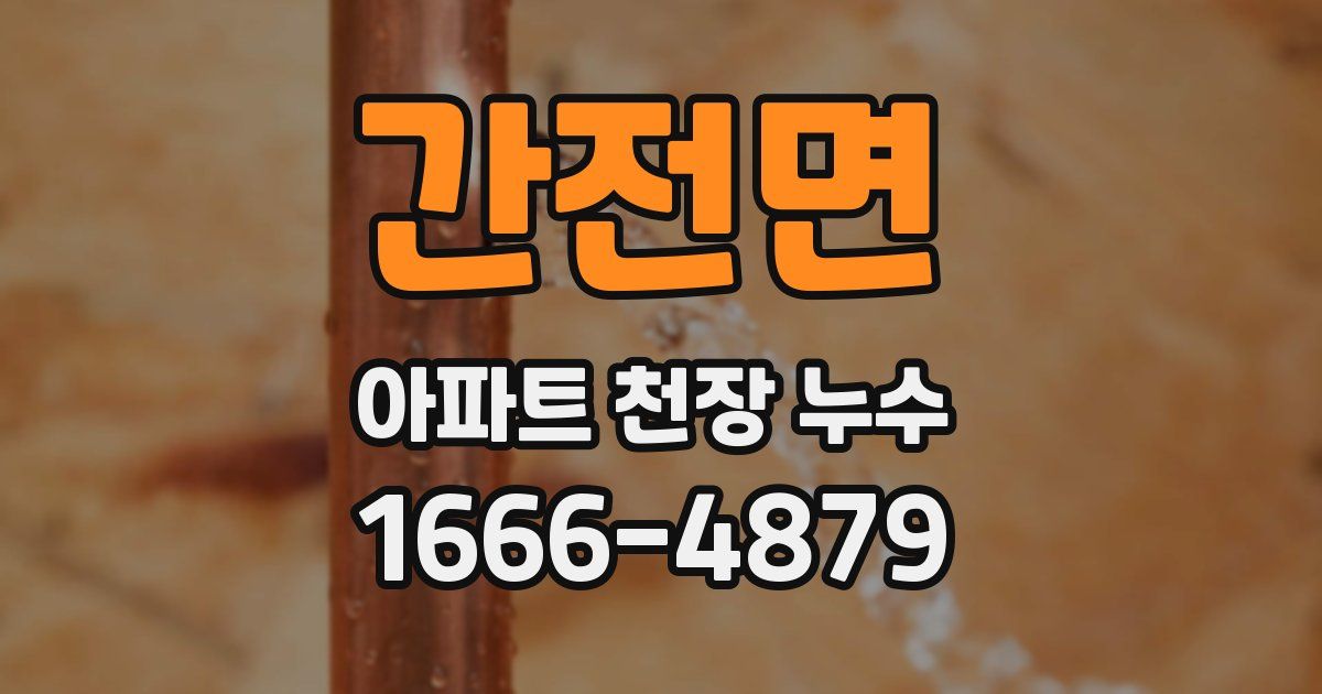 간전면 아파트 천장 누수
