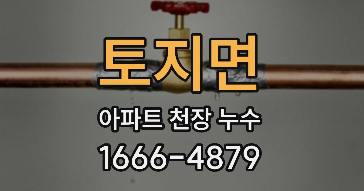 토지면 아파트 천장 누수