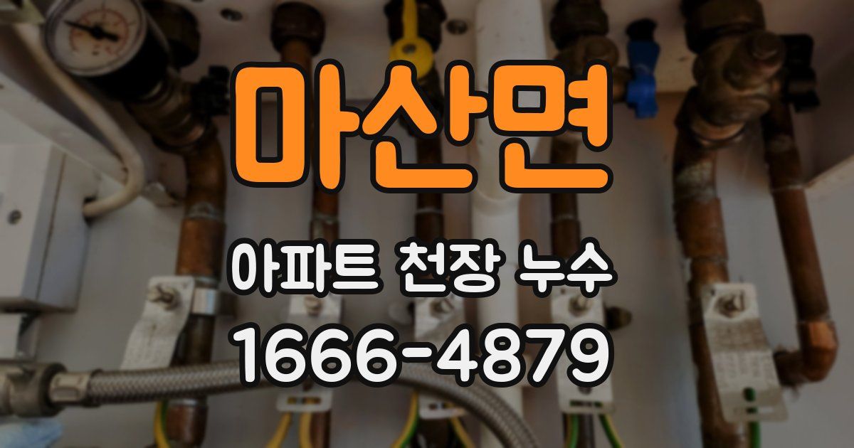 마산면 아파트 천장 누수