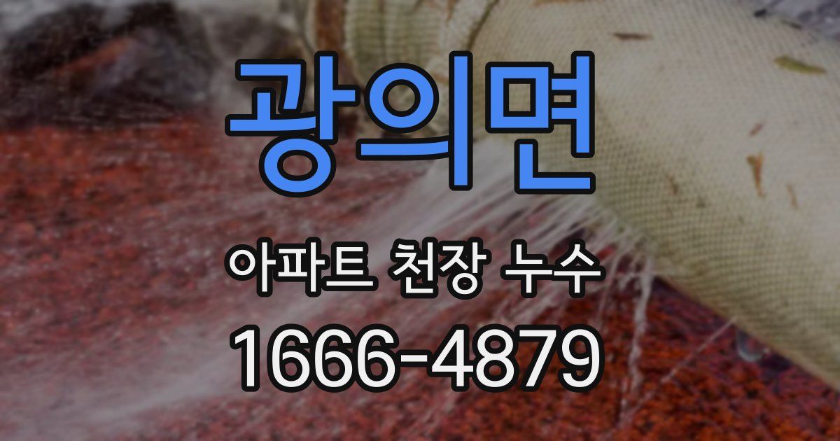 광의면 아파트 천장 누수