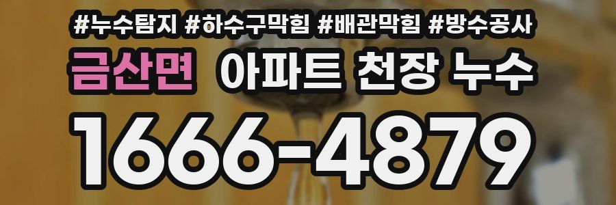 금산면 아파트 천장 누수