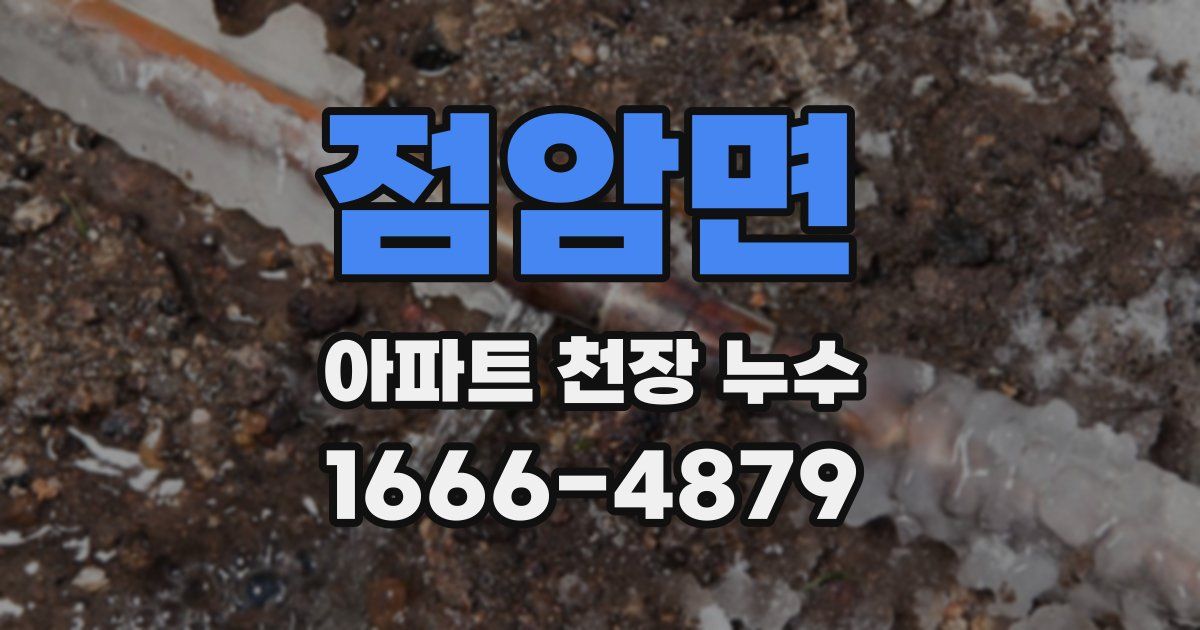 점암면 아파트 천장 누수